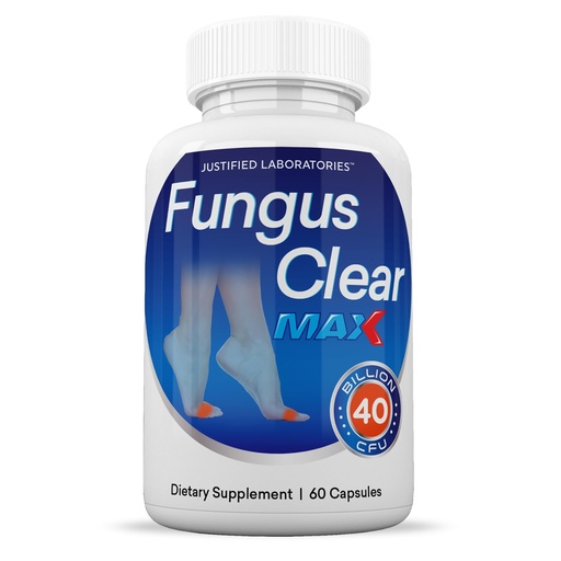 [BRSWYBAKBBYRMAA3] Justified Laboratories Fungus Clear Max - 60 Capsules - Probiotic Formula with 40 Billion CFU - 30 Servings