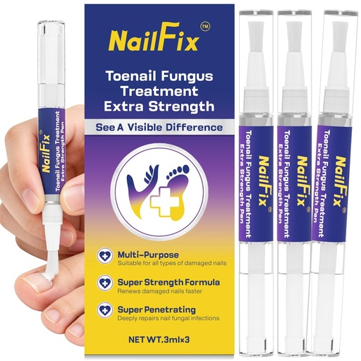 [BRSRGBINPIBQO3TD] Toenail Fungus Treatment Extra Strength with 25% Undecylenic Acid Fungi Nail Pen Ingrown toenail treatment, Repairs Yellow Thick Brittle Toe and foot fungus treatment extra strength-3Pcs