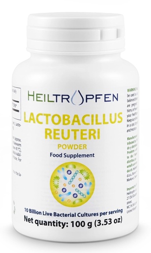 [BRSRGBQ7AQMAMCYU] Lactobacillus reuteri Powder 100g | Live Bacterial Cultures Powder | 10 Billion CFU | 100 Daily Servings | Capsule-Free | Food Supplement