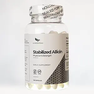 [BRSW2AY5CEMBA3TO] Stabilized Allicin (Non-GMO) - 700,000 mcg Allicin Per Bottle - Laboratory Tested - cGMP Certified Manufacturing