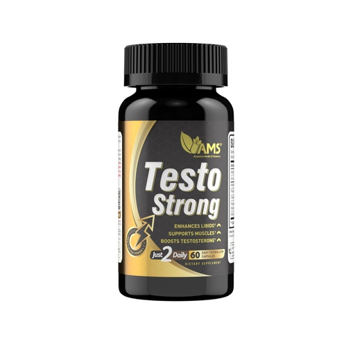 [BRSRAEABAUMBUHQ4] America Medic & Science Testo Strong - 60 Count – Advanced Testosterone Booster for Men’s Energy, Strength, Stamina, and Muscle Growth – Non-GMO, Gluten-Free, USA-Made