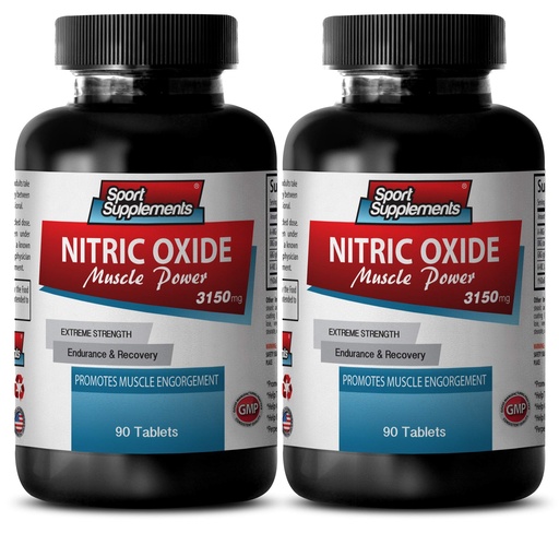 [BRSWY2YLOEIQEDL7] Nitric Oxide Supplements Pure - Nitric Oxide Muscle Power 3150mg - Dietary Supplement, Muscle Building Supplements for Men, Nitric Oxide Supplement with l arginine and l citrulline 2 Bot 180 Tablets