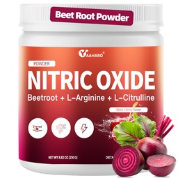 Nitric Oxide Supplement - Beet Root Powder with L-Citrulline & L-Arginine, Nitric Oxide Supplements for Men Women with Beetroot, Supports Energy, Heart Health, Black Cherry Flavor, 35-Day Supply