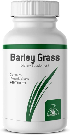 [BRSWYZI5OEDWKEL3] Graminex Barley Grass Tablets - Energy Boosting Greens Integratore nutrizionale - Antiossidante-Rich Superfood con Multivitamina, Minerali, Aminoacidi - 240 compresse
