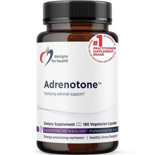[BRSWIZQHBBYREDDG] Designs for Health Adrenotone - Energy & Mood Support Supplement with Rhodiola Rosea, Ashwagandha, Vitamins B6, B2 + B5 - Designed to Support Healthy Cortisol Levels (180 Capsules)