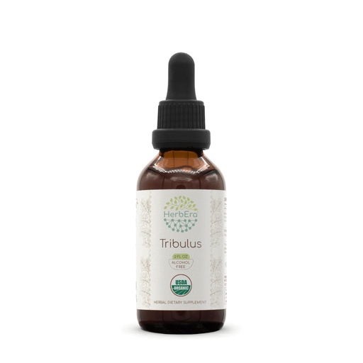 [BRSROHABDN7QADQU] HerbEra Tribulus B60 USDA Organic Tincture | Alcohol-Free Extract, High-Potency Herbal Drops | Certified Organic Tribulus (Tribulus terrestris) Dried Fruit (2 oz)