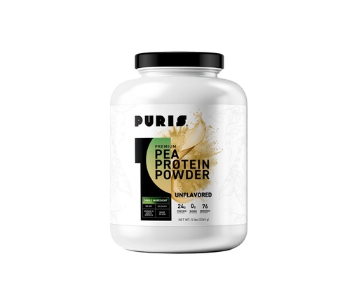 [BRSRAZDROQBBGA3P] PURIS Pea Protein Powder – Plant-Based Vegan | 27g Per Serving | Dairy, Soy, and Gluten-Free | Clean Label Non-GMO | Smooth Neutral Taste (5 Pound Tub, Unflavored)