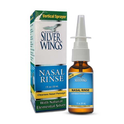 [BRSRMYYZOV4B4DTX] Natural Path Silver Wings Natural Silver Nasal Rinse Spray - 250 ppm - 1oz (Pack of 2)