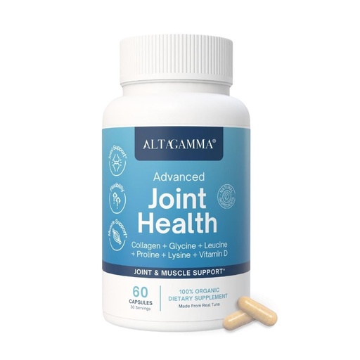 [BRSREZDRB4FAGELL] Joint Support Supplement - Joint Supplement, Knee, Tendon and Ligament Supplements - Joint Supplements for Men & Women with Marine Collagen, Omega 3, Glutamine & Vitamin D3-60 Capsules