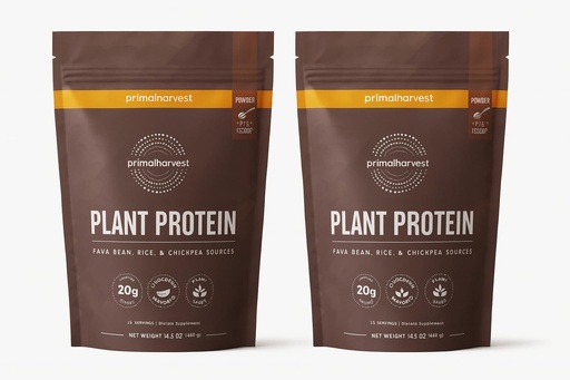 [BRSREZIFCQFQKG3X] Primal Harvest Vegan Protein Powder for Nutritional Weight Support 20g Plant-Based Protein Per Serving from Fava Beans Chickpeas & Rice Chocolate Flavor 405g Gluten-Free Soy-Free No Added Sugar