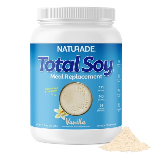 [BRSWIZQ7CEHAO3LY] Naturade Total Soy, Weight Loss Shake, Vanilla, 1.2 lb (540 g)