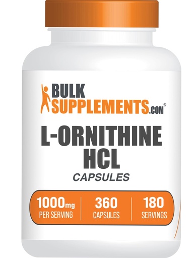 [BRSRE2QRPN6B4YI6] BulkSupplements.com L-Ornithine HCl Capsules (360 Count (Pack of 1)