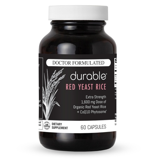 [BRSRAH37AR7GCDQ6] Durable RED Yeast Rice – Organic 1,600 mg Extra Strength + CoQ10 Phytosome – Supports Healthy Cholesterol, Heart, Lipids & Circulation – Doctor Formulated, Non-GMO, Vegan, Made in USA (60 Capsules).