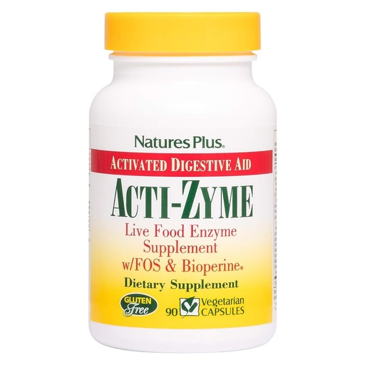 [BRSWIYTYCUOG2H3U] NaturesPlus Acti-Zyme - 90 Capsules - Digestive Enzyme Support Supplement with Probiotics - Promotes Gut Health & Digestion - Gluten Free, Vegetarian - 45 Servings