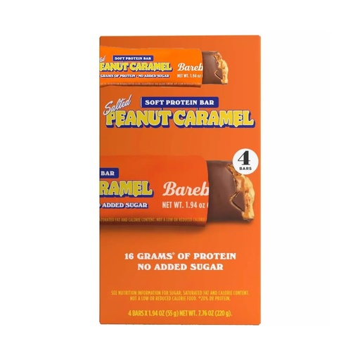 [BRSRGBADOQCGACDD] Barebels Nutrition Bars - 7.76oz/4 Bars (Salted Peanut Caramel)