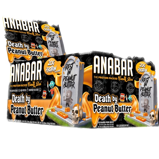 [BRSRAZAZAUPQAYA7] Anabar Protein Bar, The Protein-Packed Candy Bar, Amazing Tasting Protein Bar, No Sugar Alcohols, High Protein, Amazingly Delicious, 20 Grams of Protein (12 Bars, Death by Peanut Butter)