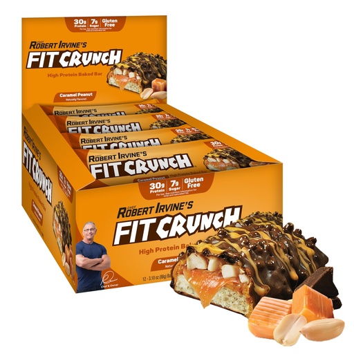 [BRSREFL2OZ5QAD3O] Fit Crunch Full Size Protein Bars (12 Bars, Caramel Peanut)