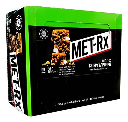 [BRSWG232AQIWKFDH] Product Of Met-Rx Big100, Bar - Colossal Crispy Apple Pie, Count 9 (3.52 oz ) - Nutrition Bar With Protein / Grab Varieties & Flavors