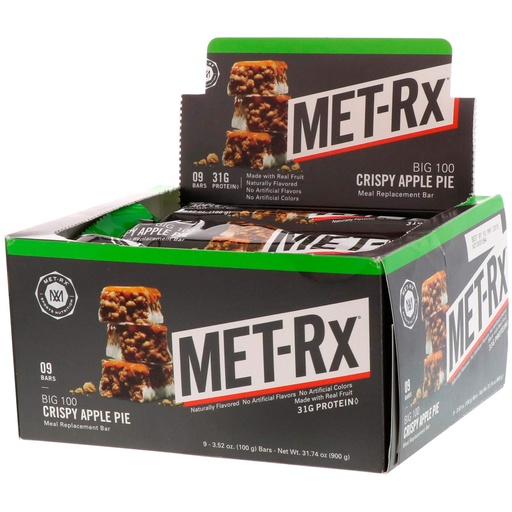 [BRSWIC3QDEMWGDT6] Met-Rx Big 100 Colossal Apple Pie, 9 Count
