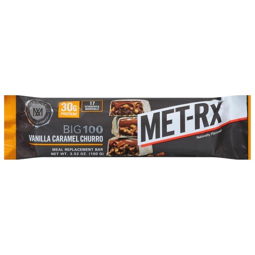 [BRSWGBAYOUPWMF35] Met-Rx Big 100 Protein Bar, Vanilla Caramel Churro