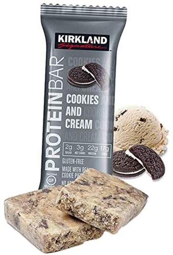 [BRSWGEL4OEPWCAIU] Kirkland Signature Protein Bars Cookies and Cream 2.12 oz, 20-count