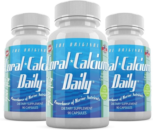[BRSWGGQTO4GRG3L3] Daily Health - Pure Okinawa Coral Calcium - Marine-Grade Supplement with 72 Trace Minerals - 1475mg, 270 Vegetable Capsules (3 Month Supply)