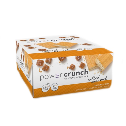 [BRSWIBA4C4ABCYI5] Power Crunch Protein Energy Bar Original - Salted Caramel (12 Bars)