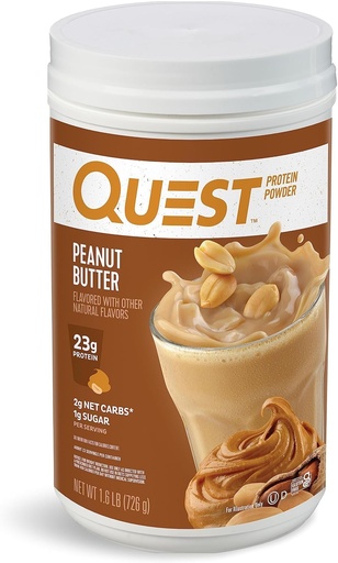 [BRSROCAYCRYGADLA] Quest Cinnamon Crunch 20g & Peanut Butter 23g Protein Powders, 1.6lb Each, Low Carb Gluten Free