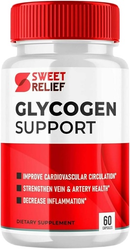 [BRSRAHQTCEOQA3YV] Sweet Relief Glycogen Support - Sweet Relief Blood Vessel Cleaner, Sweet Relief Capsules, Advanced Formula for Overall Wellness, SweetRelief (60 Capsules, 1 Pack)