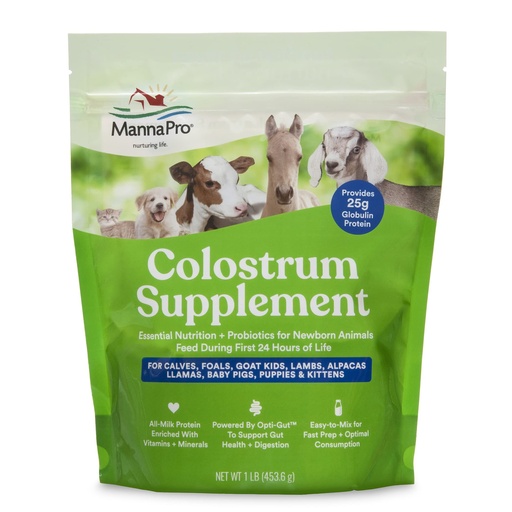 [BRSWIYQAOINWACLG] Manna Pro Colostrum Supplement for Newborn Goat Kids | Helps Promote Healthy Development | 16oz