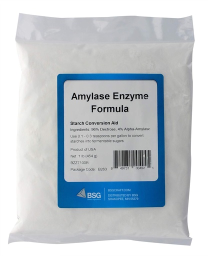 [BRSWKHDQBUMA2CD7] BSG Amylase Enzyme Formula 1 lb