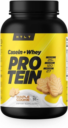 [BRSRMC3QBMNBGALZ] Rechtssache + Whey Protein von HTLT | Whey & Casein Protein Shake Powder | Slow-Release Whey & Casein Protein for Sustained Energy | Casein Protein Powder for Baked Treats, Maple Cookie
