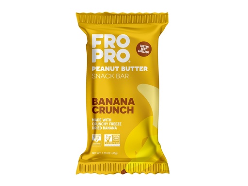 [BRSW2YD2PJYAGF3P] FROPRO Plant Protein Snack Bars - Plant Based Protein Bars, All-Natural, Gluten, Dairy, & Soy Free, High Protein Bars with Low Calories | Banana Crunch, 12 Pack