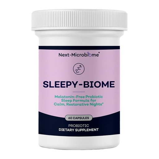 [BRSREC36BAHQMELF] Sleep Supplement Without Melatonin – Sleepy-Biome Natural Sleep Aid for Calm, Restful Nights | Probiotic Gut-Brain Formula with GABA, L-Theanine, 5-HTP, Valerian & Ashwagandha (60 Capsules)