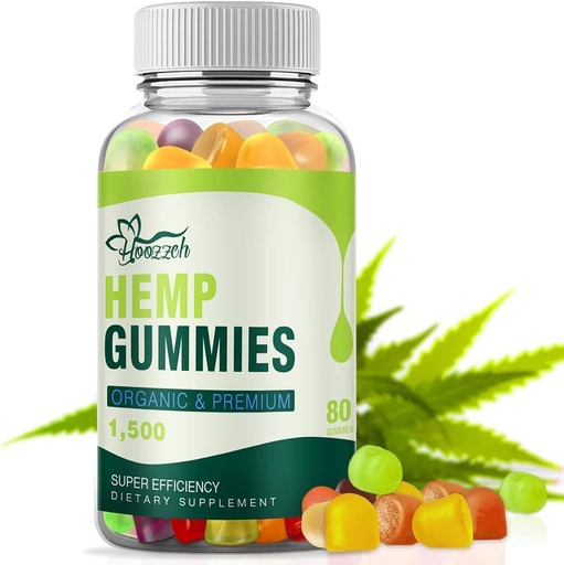 [BRSRYY35CQNROAIZ] Premium Hemp Gummies High Potency for Pain Sleep Anxiety Relief Edible Gummy Made with Pure Organic Hemp Oil Advanced Extra Strength, with Omega 3 6 9 Vegan Gluten Free (1-Pack)