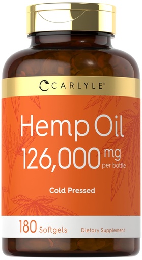 [BRSWGFI3AEBRYDY2] Carlyle Hemp Oil Capsules | 126,000 mg | 180 Softgels | Non-GMO, Gluten Free