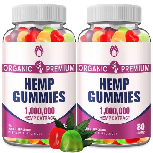 [BRSRGCYHCV5R4CDV] 2 Packs Hemp Gummies High Potency for Sleep, Pain, Anxiety- Pure Extra Strength Organic Hеmp Oil Gummies - 100% Natural Best Hеmp Gummy for Adults