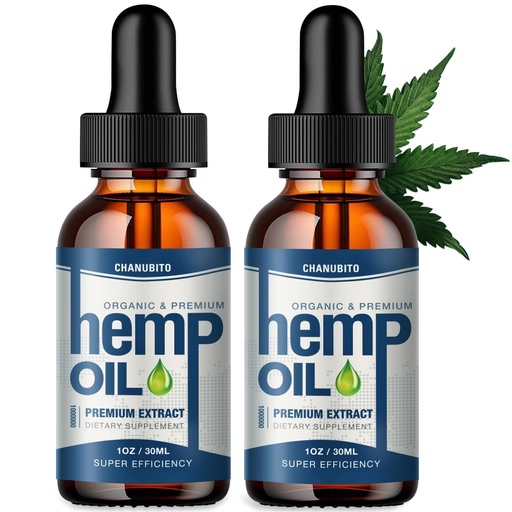 [BRSRGBT5B4IQ2232] (2 Pack) Hemp Oil Organic High Potency - Relieve Good Mood - 100% Natural Hemp Drops 1,000,000 Maximum Strength -Hemp Oils Tincture for Pain Relief, Sleep, Skin, Vegan, Non-GMO