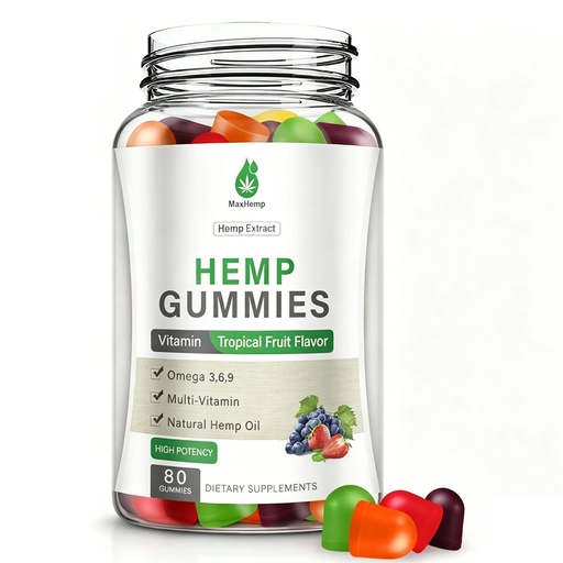 [BRSRGBIZBECR4EQ7] (1 Packs) Hemp Gummies for Sleep, Pain, Anxiety - High Potency Natural Hеmp Oil Infused Gummies - Natural Fruity Bear Hemp Gummy for Adults Vegan - 80Counts