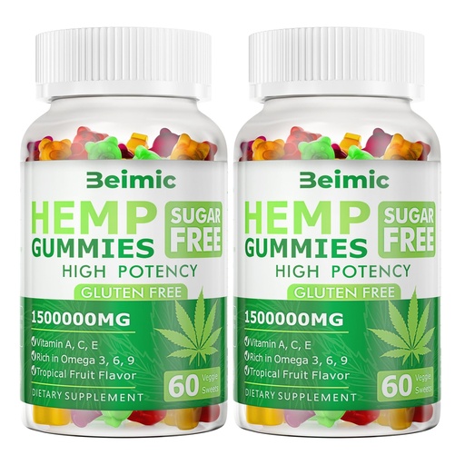 [BRSROH37CMCRAADL] Naturals Fruit Hemp Gummies High Strength - Natural Oil Infused Gummies Great for Peace & Relaxation,America's #1 Favorite Hemp Gummy Brand! 60 Gummies-(Pack of 2)