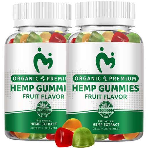 [BRSRGCY3OR5Q23Y3] (2 Pack) Hemp Gummies for Sleep, Pain, Relaxation & Anxiety - 100% Natural Pure Extra Strength - Organic Hemp Oil Extract Edible Vegan Low Sugar Hemp Gummy for Adults
