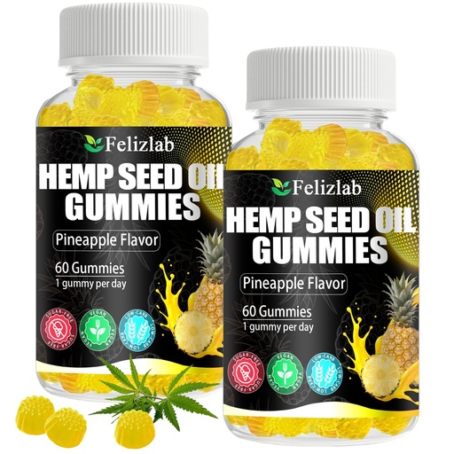 [BRSRGAYOBYNB63A4] Hemp Gummies for Sleep Pain Anxiety -120 Count Plant Based Natural Hemp Oil Extract Gummy with Omega & Vitamin B for Relaxation and Peace - in a Raspberry Shape (Pineapple Flavor)