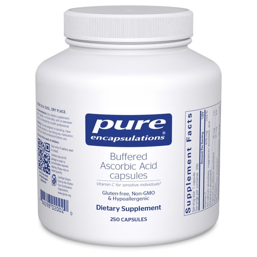 [BRSWGFAQCUIQYDYY] Pure Encapsulations Buffered Ascorbic Acid Capsules | Vitamin C for Sensitive Individuals* | 250 Capsules