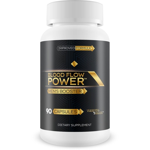 [BRSREAIFDMIR6HL6] Blood Flow Power Men’s Booster Extra Strength - Improved Formula - Our Best Blood Flow Support For Men - Vasodilator Nitric Oxide Circulation Supplement - Power Mens Booster Pills High Pressure Pills