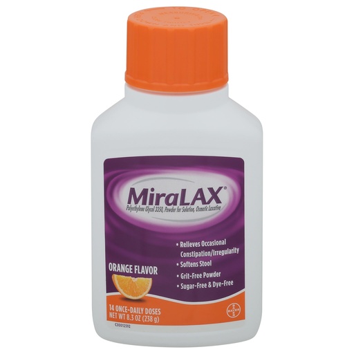 [BRSRAHY5OIGQG3IV] MiraLAX, Laxative Orange 14 Doses, 8.3 Ounce