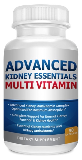 [BRSRAGAZDN5BE3LZ] Advanced Kidney Essentials Multivitamin. Kidney Support Supplement for Complete Kidney Health. Kidney Health Supplement with Renal Vitamins 90 Caps
