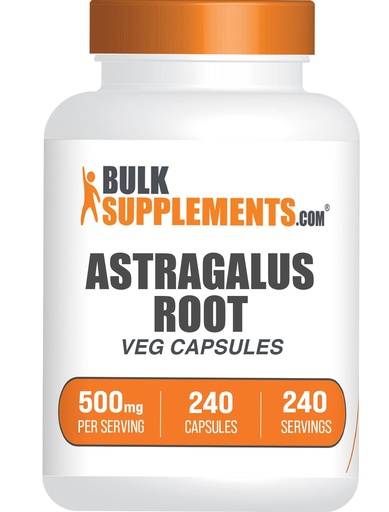 [BRSROBL2CAIWGD32] BulkSupplements.com Astragalus Capsules - from Astragalus Root, Astragalus Supplement - Vegan, 1 Capsule per Serving, 240 Veg Capsules (Pack of 1)