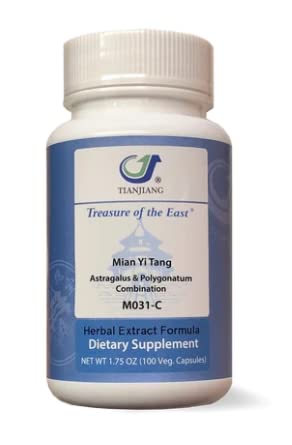 [BRSW2A33BZ5BYE3A] Treasure of the East, Astragalus and Polygonatum Combination - Mian Yi Tang (Herbal Extract Formula, 100 Capsules)