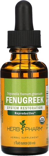 [BRSWIYQ2PN6BGCL6] Herb Pharm Certified Organic Fenugreek Liquid Extract for Female Reproductive Support - 1 Ounce (DFENU01)