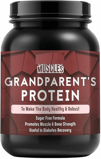[BRSRAGIDDN5A43LV] Protein Powder Supplement for Grandparents, Senior Citizens | Protein Powder for Elders, 40+ & Old Age Men & Women | 1KG